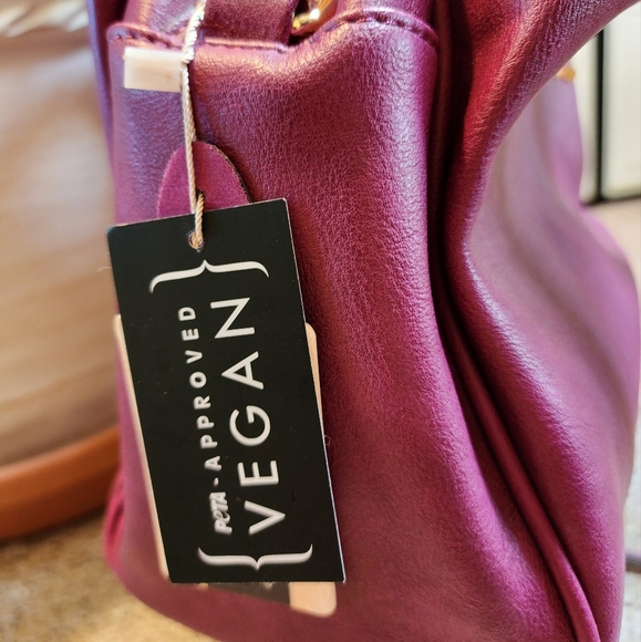 Lauren Conrad plum satchel handbag - Picture 2 of 3